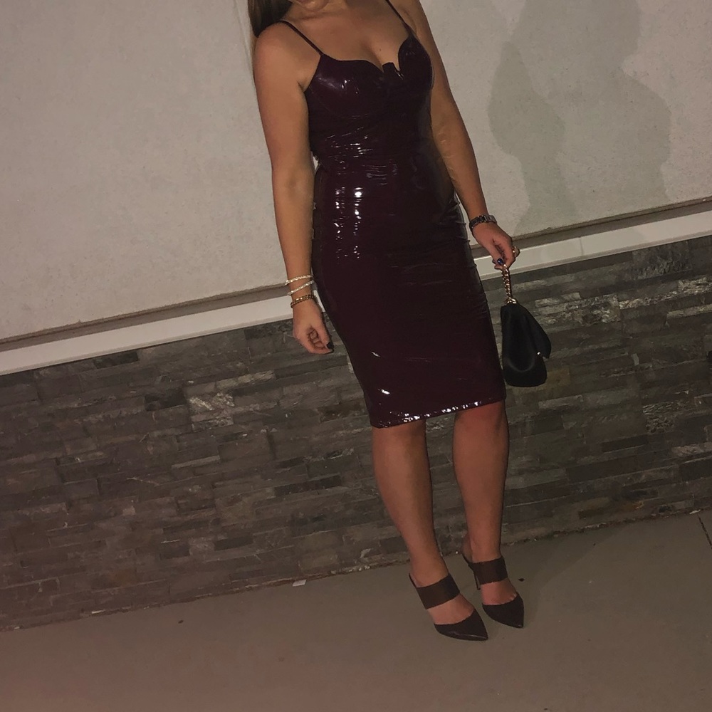 Patent Bodycon Dress